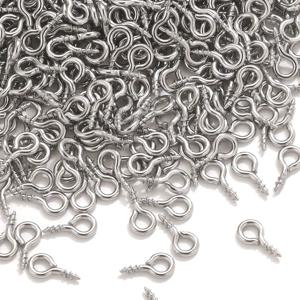 100pcs 쥬얼리에 대 한 스테인레스 스틸 작은 미니 눈 핀 DIY 펜 던 트 만들기 수 제 보석 결과 나사 눈 스레드 후크