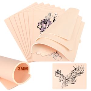 3MM 두꺼운 문신 연습 피부 빈 양면 큰 크기 문신 연습 영구 화장을위한 가짜 피부