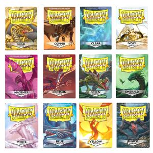 100 개/상자 66x91mm 표준 크기 Demark Dragon Shield MTG/PKM/YGO/TCG 보드 게임 카드 슬리브 용 매트 카드 슬리브