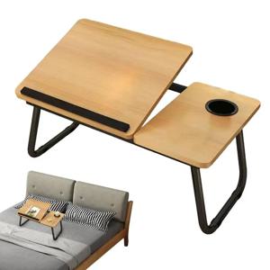 접이식 휴대용 노트북 침대 책상, 노트북 랩 작업 책상, 소형 조정 가능한 접이식 침대 테이블, 소파용 쓰기