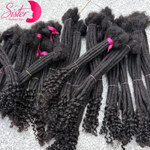 50가닥 8-14인치 천연 붙임머리, 곱슬 끝, 100% 인모 땋은 머리 붙임머리 (남녀노소용)