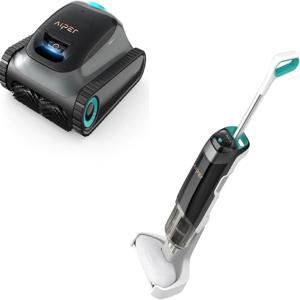 신제품 Aiper Scuba S1 2025 그레이 로봇 풀 클리너와 Pilot X1 핸드헬드 풀 진공 청소기, 지상 및 지하 수영장에 이상적