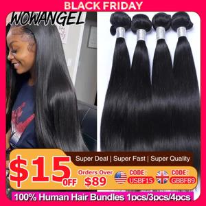 와우 엔젤 28 30 인치 뼈 스트레이트 인간의 머리카락 번들 1/3/4 조각 10A 페루 레미 헤어 익스텐션 위브 번들 버진 헤어