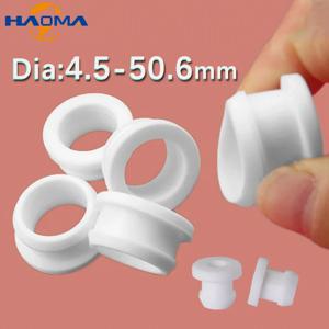 4.5mm-50.6mm 흰색 실리콘 고무 스냅온 그로밋 구멍 플러그 엔드 캡 마개 와이어 케이블 보호 부시
