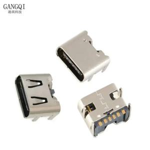 10Pcs 마이크로 Usb 잭 6Pin Type-C 암 커넥터 충전 소켓 Usb3.1 휴대 전화 미니 Usb 잭 커넥터