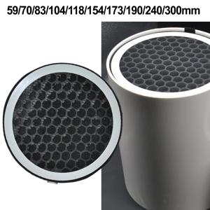 PVC 파이프 에어 필터 연기 먼지 필터 요소 제거 공기 배출구 필터 스크린 59/70/83/104/118mm 원형 파이프라인 덕트 에어 필터