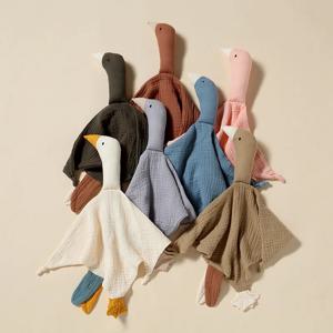 귀여운 백조 아기 면화 이불 담요 신생아 만화 잠자는 인형 수면 장난감 진정 수건 Bibs 타액 수건 새로운