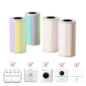 포켓 열 미니 프린터용 자체 접착 인쇄 라벨 용지 스티커, Paperang P1 P6 A6 A8 시리즈용, 57mm
