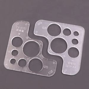 90*90mm 아크릴 라운드 코너 게이지 가죽 도구 DIY 수동 가죽 제품 라운드 가장자리 템플릿 위치 마킹 절단 도구