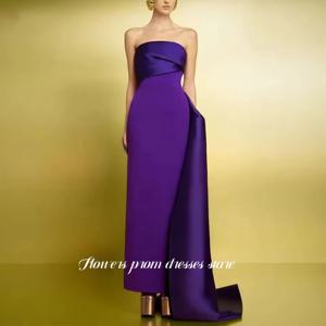 꽃 댄스 파티 새틴 이브닝 드레스 스트레이트 파티 드레스 주름 크리스마스 드레스 فساتين مناسبة رسمية 맞춤형