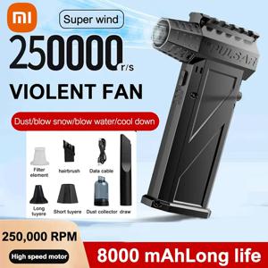 Xiaomi 터보 제트 송풍기 250000RPM 강력한 공기 송풍기 야외 휴대용 송풍기 브러시리스 모터 터보 팬 풍속 52 메터/초 8000mAh