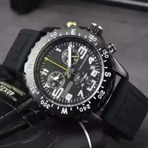 3A 남성용 럭셔리 라운드 다이얼 남성용 고무 스트랩 42mm 풀 기능 쿼츠 6핸드 크로노그래프 쿼츠 시계 남녀 공용