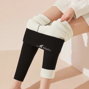 여성용 따뜻한 레깅스, 겨울 램 캐시미어 레깅스, 하이 웨이스트, 엉덩이 리프트, 슬림, 두꺼운 벨벳, 패션 타이츠, 플러시 업 탄성 바지