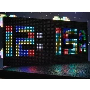 DIY 도트 매트릭스 시계 다기능 블록 WIFI 디지털 자동 타이밍 시계 LED 풀 컬러 디스플레이 시계