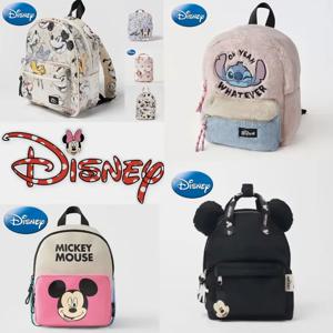 디즈니 스티치 미키 마우스 만화 패션 배낭, 여성 미니 캔버스 학교 가방, 대용량 배낭