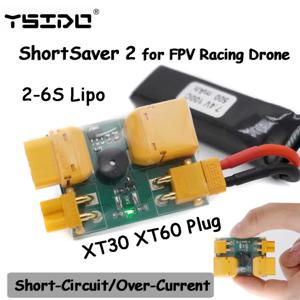 YSIDO FPV 레이싱 드론용 쇼트 세이버 2 스모크 스토퍼 전자 퓨즈, 단락 및 과전류 방지, 2-6S Lipo XT30 XT60