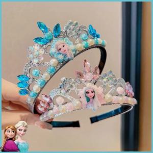 디즈니 겨울왕국 엘사 공주 소녀 크라운 생일 파티 선물 머리띠 및 머리 액세서리
