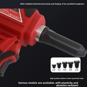 ​ ​ 28mm 롱 스트로크 브러시리스 무선 산업용 리벳 건 ​   마키타 18V 배터리용 20000KN 당기는 힘을 지닌 전동 공구