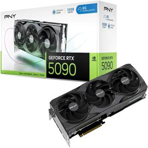 완전 새것____///_PNY NVIDIA GeForce RTX ™   5090 OC 트리플 팬, 그래픽 카드 (32GB GDDR7, 512비트, 부스트 속도: 2527MHz, PCIe) ®   5