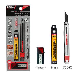 SDI 아연 합금 크래프트 나이프 세트, 종이 커터 상자, 개폐식 포켓 유틸리티 나이프, 9mm 블레이드 스냅오프 가죽 작업