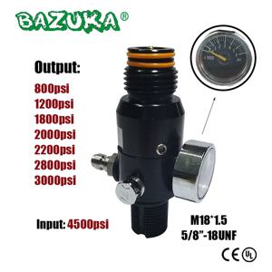 압축 공기 액세서리의 HPA 조절기 밸브 CO2 산소 질소 실린더 탱크 병 4500psi 입력, 출력 800psi ~ 3000ps