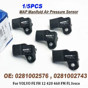 0281002576 0281006102 0281002743 흡기 매니폴드 압력 맵 센서, V-OLVO I-VECO 르노 20524936 853725, 신제품, 1 개, 5 개