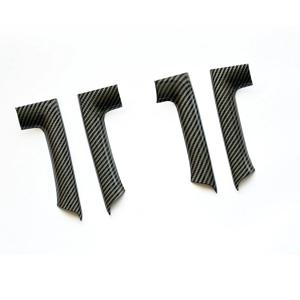 ABS 탄소 섬유 그레인 인테리어 문짝 팔걸이 장식 커버, 자동차 스티커, 골프 6 MK6 2009-2013, 4 개