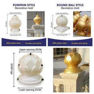 원형 볼 타입, 연꽃 볼 타입, 호박 볼 타입 장식용 콘크리트 주조 몰드, 노화 및 변형에 강함, 재사용 가능, 조작이 간편함