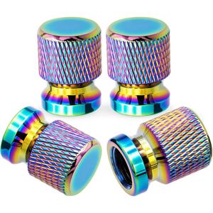 타이어 밸브 스템 캡, 양극 산화 처리된 알루미늄 휠 밸브 커버 액세서리, 자동차, SUV, 자전거, 트럭 및 오토바이용 범용