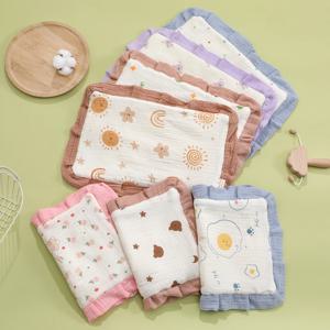 신생아 아기 플랫 베개 만화 인쇄 아기 베개 코튼 새로 태어난 구름 베개 사계절 유니버설 베개 쿠션