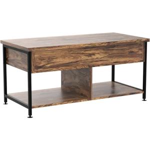 리프트 탑 커피 테이블, 숨겨진 칸막이, 모던 리프트 탁상 식탁, 4 in 1 다기능 커피 테이블