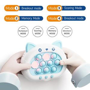 1pc 빠른 푸시 업 게임 라이트 업 빠른 푸시 전자 퍼즐 콘솔 Antistress Fidget Toys For Kids 재미있는 전자 게임 3 색