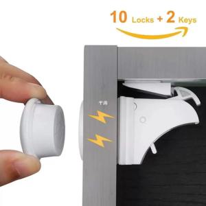 문짝 자석 어린이 안전 잠금 장치, 서랍 래치 캐비닛, 리미터, 어린이 보호, 아기 안전 잠금, 보이지 않는 잠금 장치