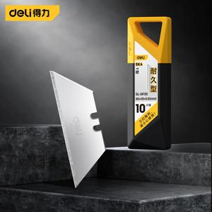 델리 10pcs 유틸리티 나이프 블레이드 SK4 스틸 박스 커터 블레이드(플라스틱 케이스 포함) 유틸리티 나이프 교체용 표준 블레이드