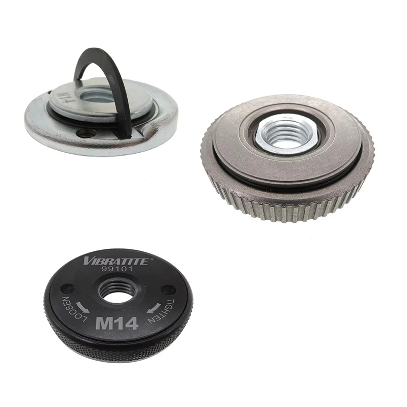 나사 각도 연마기 자동 잠금 프레싱 플레이트, 블랙 퀵릴리즈 플랜지 너트 클램핑 파워 척 도구 부품, M14, 1PC