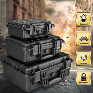 1pc 안전 도구 도구 상자 방수 하드 운반 케이스 가방 도구 케이스 스폰지 보호 도구 보관 상자 충격 방지 하드 케이스