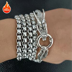 전술 EDC 스테인레스 스틸 수도꼭지 상자 체인 팔찌 단단한 금속 자기 보호 생존 도구 야외 자기 방어 도구 1M