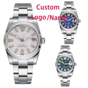 Corgeut NH35 36mm/39mm 자동 시계 방수 남성용 기계식 시계 스테인레스 스틸 팔찌 사파이어 크리스탈