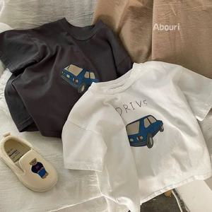 솔리드 컬러 Prnted 반팔 티셔츠 여름 의류 소년 루즈 캐주얼 오목 티셔츠 아동복 베이비 보이 티셔츠 탑스