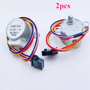 2개 24BYJ48 12V DC 기어 감속 스테퍼 모터 – 1/64 비율, STEM 로봇용 고토크, 에어컨, DIY 프로젝트
