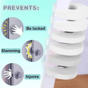 6/12개 아기 안전 도어 스토퍼 가구 보호기 핀치 방지 손 잠금장치 손가락 보호 도어 슬램 스토퍼