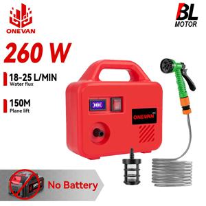 ONEVAN 260W 휴대용 전기 물 분무기 잔디 스프링클러 150M 무선 워터 펌프 Makita 배터리 핀에 대 한 정원 급수 도구