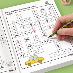 곱셈과 나눗셈 연습장, 수학 연습서, 계산 능력 향상, 두뇌 발달을 위한 교육 도구