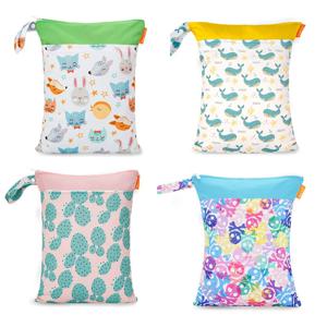 HappyFlute 아기 기저귀 가방 더블 지퍼가 달린 습식/건식 가방 방수 젖은 천 기저귀 배낭 재사용 가능한 기저귀 커버 WetBag