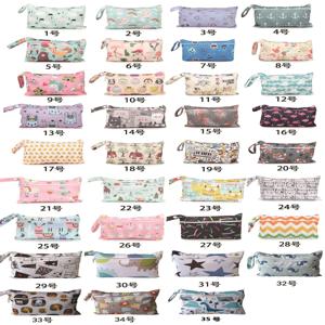 35 패턴 새로운 크기: 15*22.5CM Wetbags 빨 수있는 재사용 가능한 천 기저귀 기저귀 가방 방수 수영 스포츠 여행 운반 가방