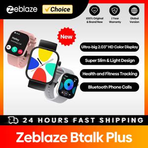 새로운 Zeblaze Btalk Plus 음성 통화 Smartwatch 2.03'' HD 컬러 디스플레이 건강 및 피트니스 추적 남성 여성을 위한 스마트 시계