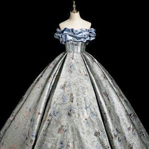 새틴 이브닝 드레스 2026 신상 원숄더 성인식 생일 졸업 예술 시험 사회자 피아노 공연 드레스 여성용