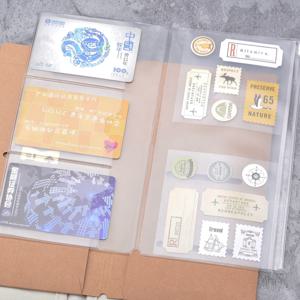 지퍼 카드 포켓이 있는 여행자 노트 PVC 보관 가방 파우치 휴대용 A5/표준 크기 여권 폴더 - 4가지 크기 사용 가능