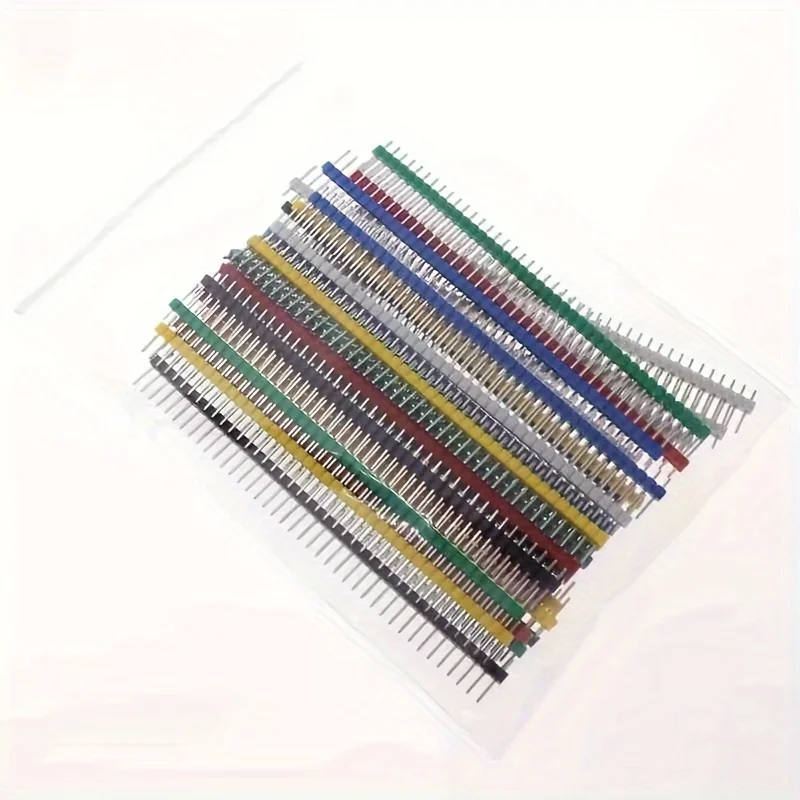 30PCS 40 핀 깨지기 쉬운 핀 헤더 2.54mm 단일 행 남성 헤더 커넥터 키트 Arduino 용 PCB 핀 스트립