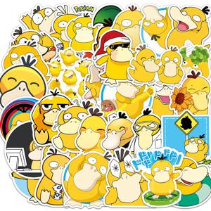 10/30/50pcs Kawaii 애니메이션 포켓몬 Psyduck 스티커 귀여운 만화 낙서 데칼 DIY 전화 물병 노트북 스티커 어린이 장난감